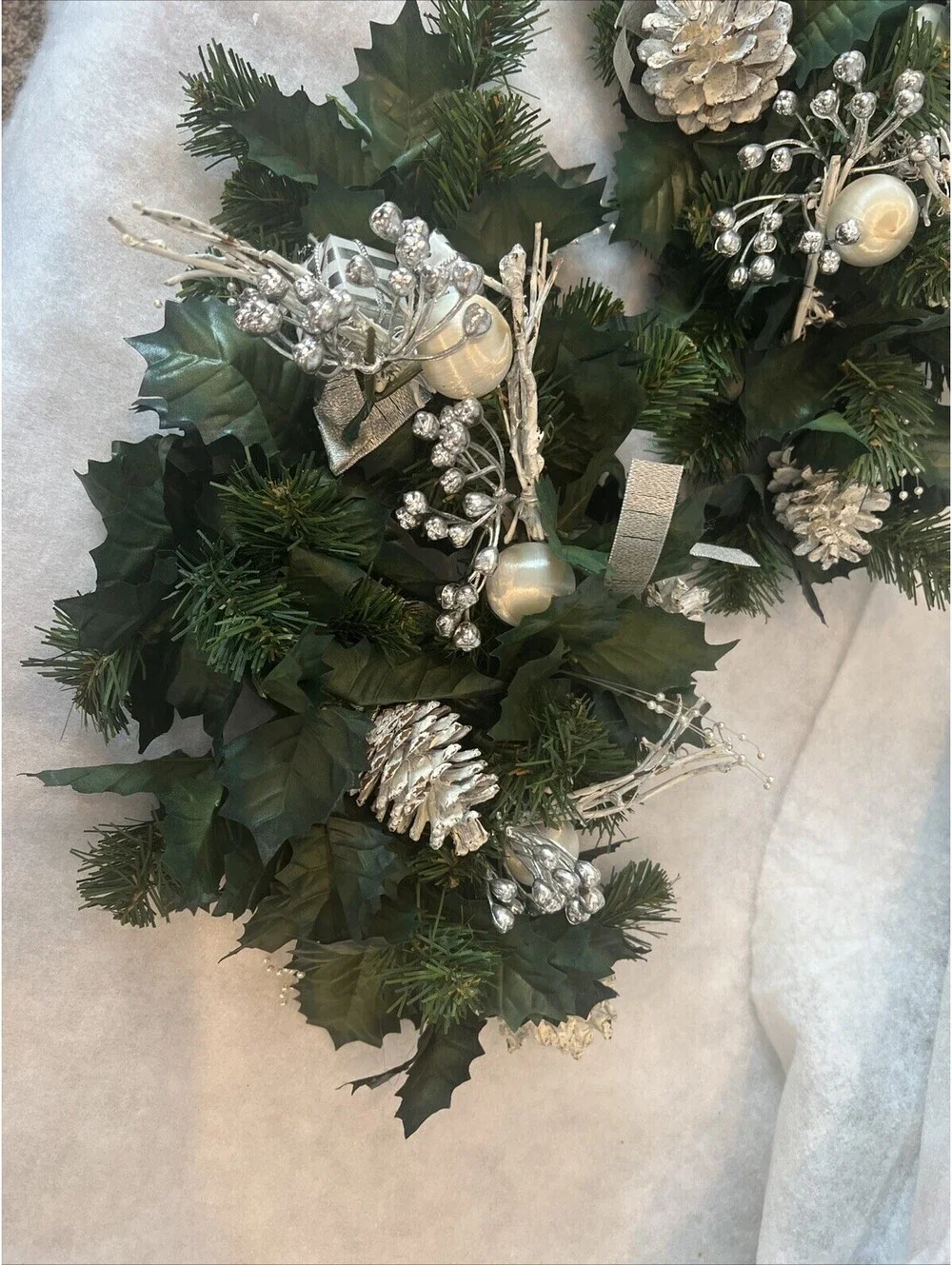 Lot Of 2 Christmas Candle Holder Silver